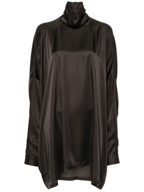 Rick Owens Tabard satin blouse Black RP02D3561SCH