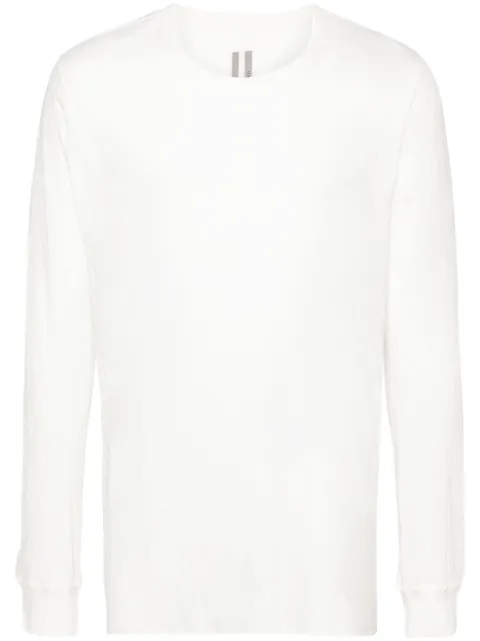 Rick Owens sheer cotton long-sleeved T-shirt White RU02D6252UC