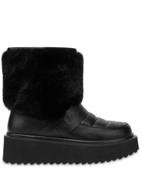 Love Moschino logo-embossed slip-on boots Black JA24296I0LIEC