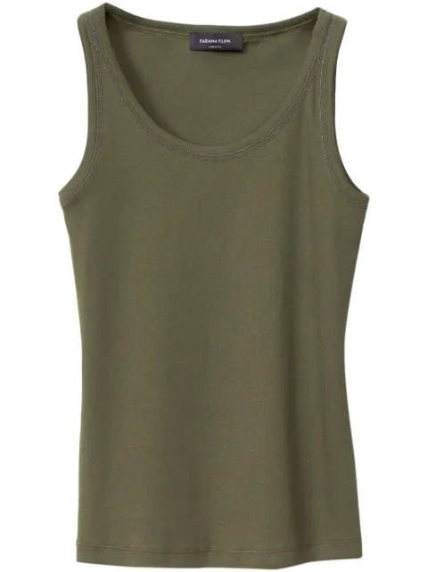 Fabiana Filippi racerback jersey tank top Green JED214F395I9360000
