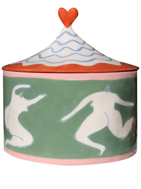 LAETITIA ROUGET x Browns Dancing Queen Love porcelain box Green 24LRB06LBDQKT