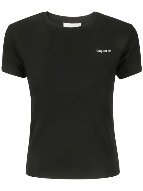 Coperni logo-print cotton t-shirt Black COPJS07F5012BLKWHT