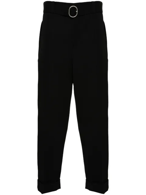 Jil Sander straight-leg belted wool trousers Black J22KA0230J40002