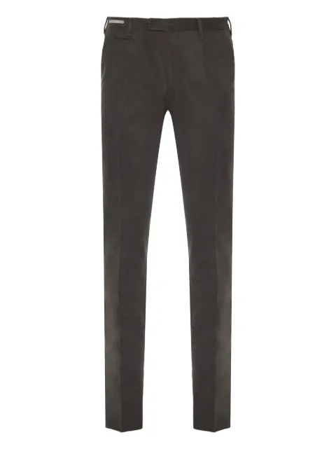Corneliani pressed-crease straight-leg trousers Brown 944B049418503