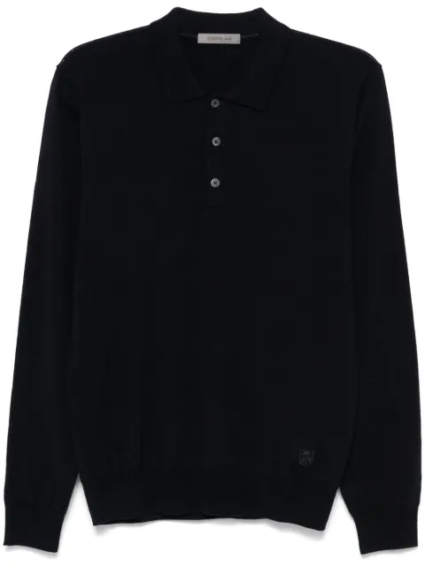 Corneliani virgin wool polo shirt Blue 94M5079425100
