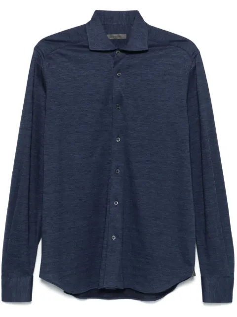Corneliani mélange-effect shirt Blue 94P1129411226