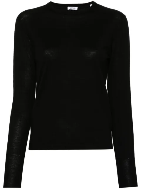 ASPESI wool sweater Black P3366V108