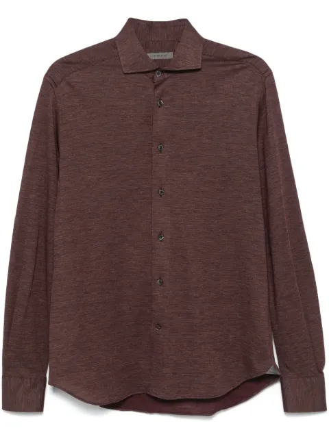 Corneliani mélange-effect shirt Red 94P1129411226