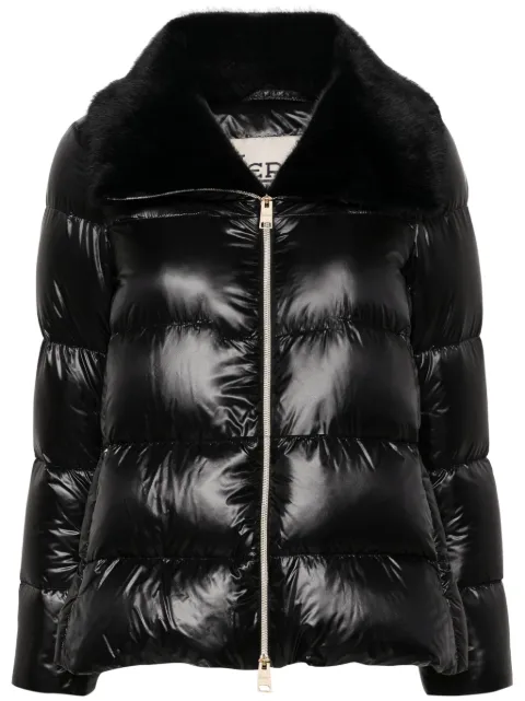 Herno faux-fur collar puffer jacket Black PI001923D12017Z