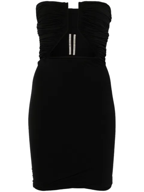 Rick Owens Jersey Prong mini dress Black RP02D3530JN