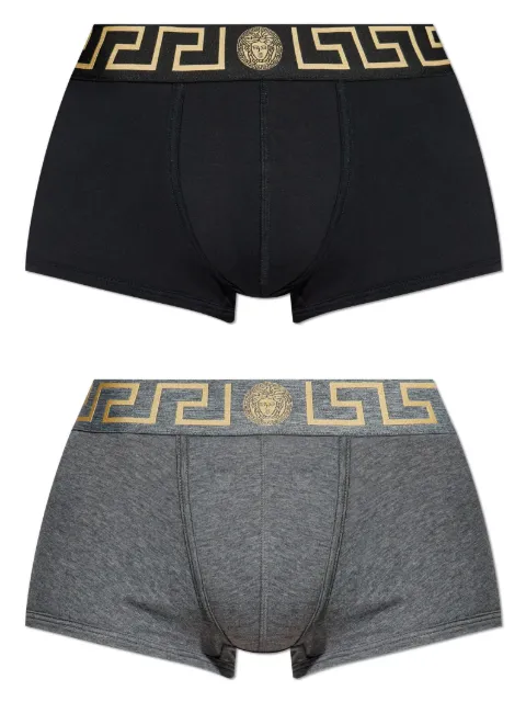 Versace cotton-jersey trunks (2-Pack) Black AU101811A10011
