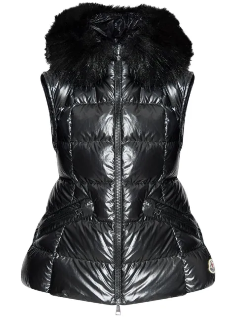 Moncler Anse shearling-collar down vest Black J20931A00050597TA