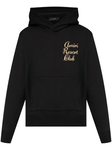 AMIRI embroidered-logo hoodie Black AMJYHD1038