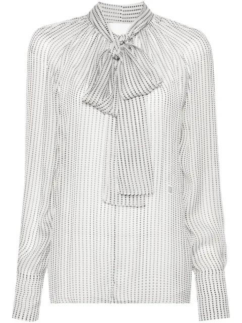 Givenchy polka-dot silk blouse White BW61AW15QW