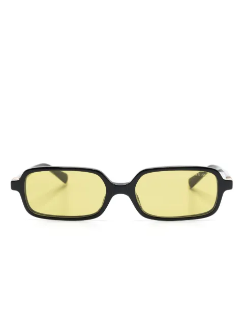 Miu Miu Eyewear logo-plaque rectangle-frame sunglasses Black MU11ZS