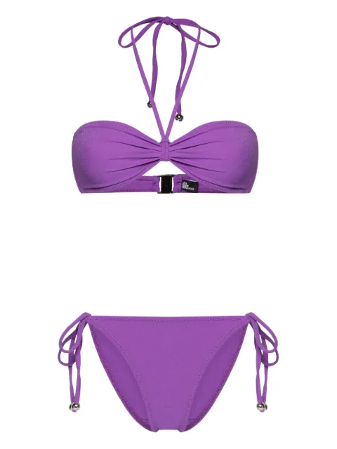 Lisa Marie Fernandez crepe bandeau bikini Purple 2024SP530