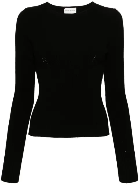 Magda Butrym sculpted ribbed T-shirt Black PF24KNITWEAR07