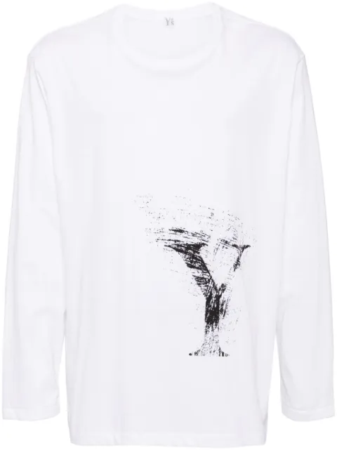 Y's graphic-print cotton T-shirt White YBT82677