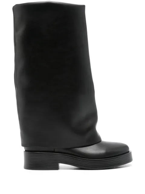 Casadei layered mid-calf boots Black 1S357Y0301LAABR9000