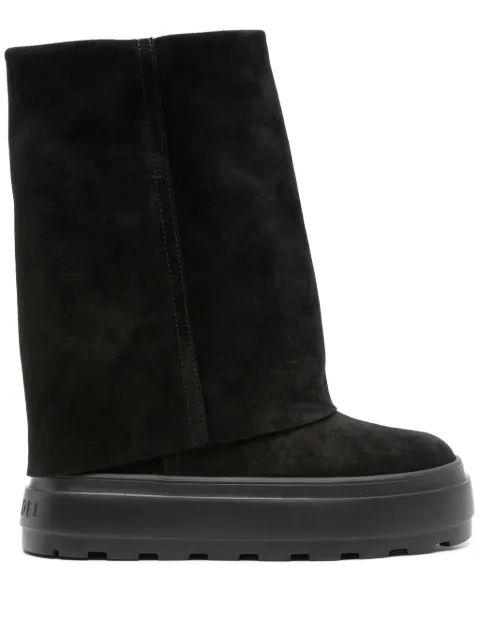 Casadei layered platform boots Black 2S336Y080NRENNA