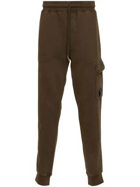 C.P. Company Lens-detail fleece track pants Green 17CMSP062A006372G