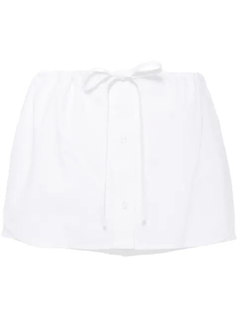 Alexander Wang crystal-embellished cotton skort White 1WC3244753