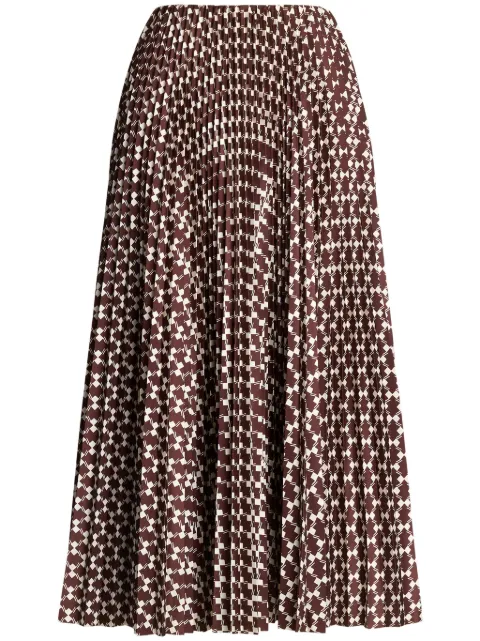 Ralph Lauren Collection abstract pattern midi-skirt Brown 290954239001