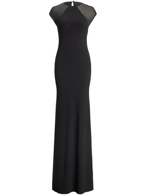 Ralph Lauren Collection sheer detailing maxi-dress Black 290954840001