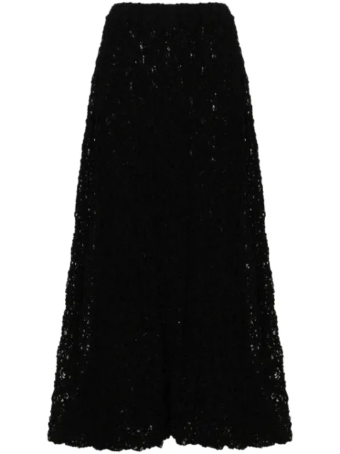 Jil Sander lace-embroidered midi skirt Black J01MA0143J20154