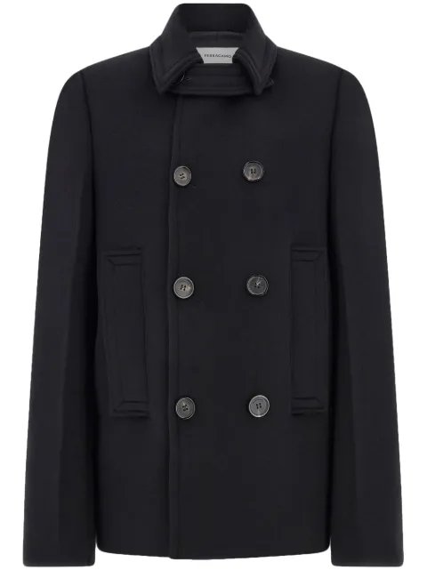 Ferragamo virgin wool-blend peacoat Black 777763