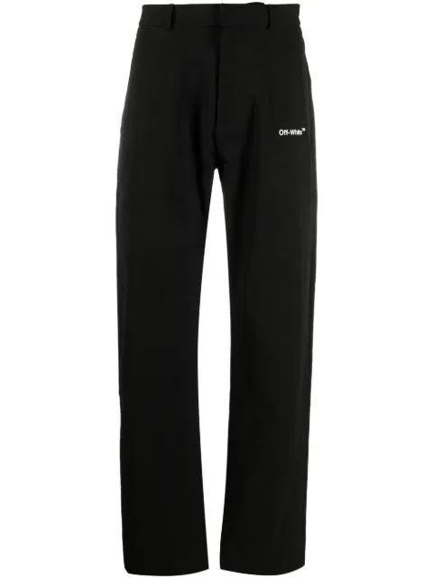 Off-White Arrows-print straight-leg trousers Black OMCG033C99FAB0011001