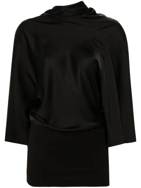 Rick Owens Cylinder satin blouse Black RP02D3231SCH