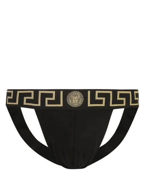 Versace Greca Border jockstrap Black AUU010171A10011