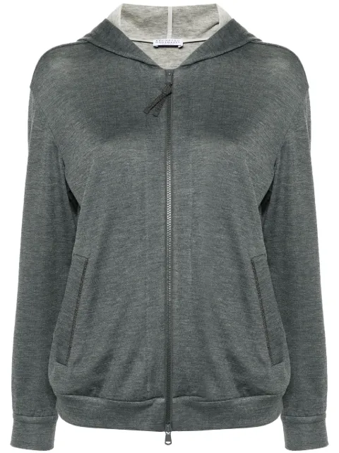 Brunello Cucinelli Monili-detail hoodie Grey MP828SB806C572