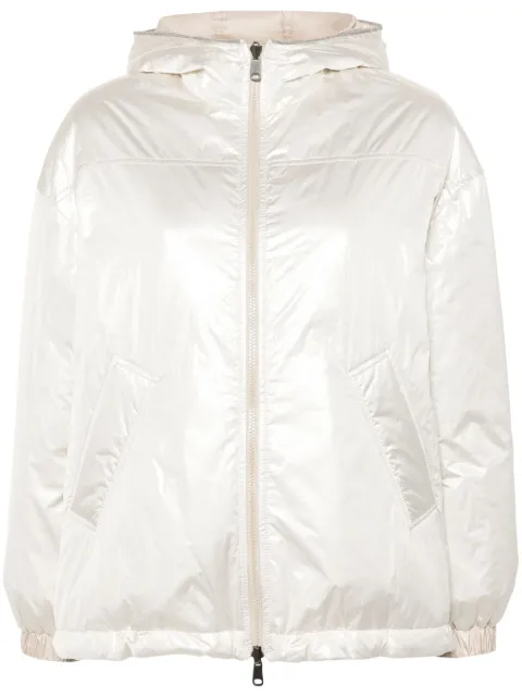 Brunello Cucinelli reversible metallic padded jacket Neutrals ML1597861PC130
