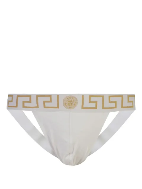 Versace Greca border jockstrap White AUU010171A1001