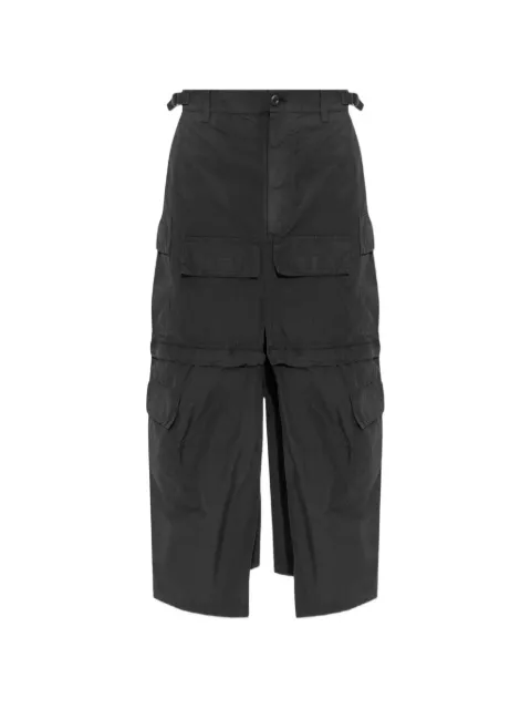 Balenciaga ripstop maxi cargo skirt Black 794800TQM10