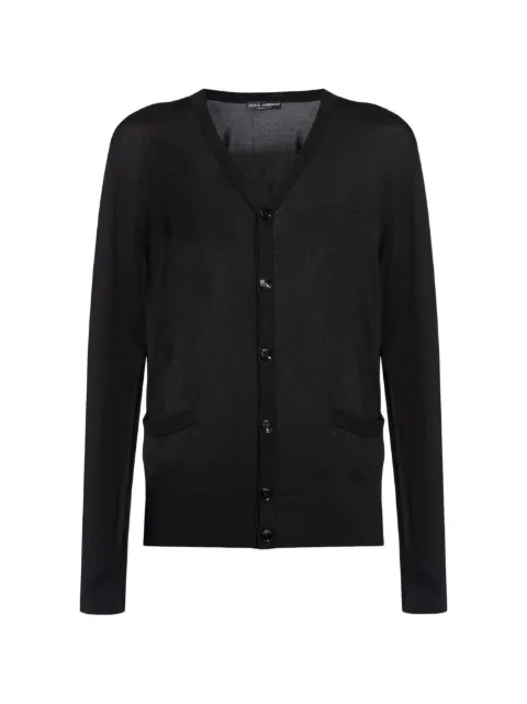 Dolce & Gabbana logo-embroidered cardigan Black GXV30ZJBSJS
