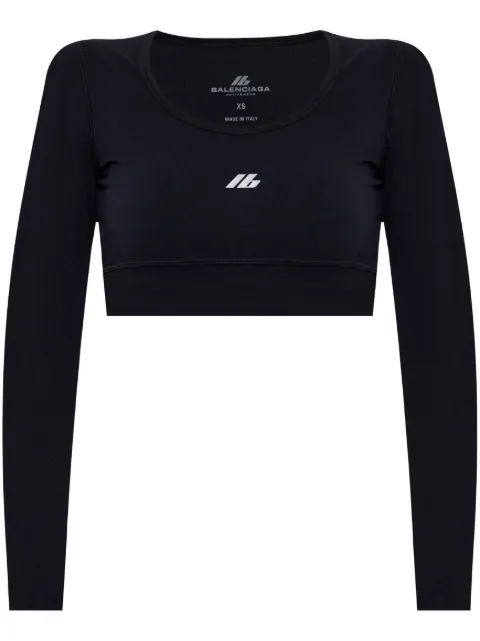 Balenciaga long-sleeve sports bra Black 7932814E2B91081