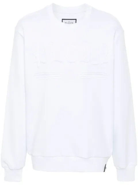Philipp Plein Gothic Plein cotton sweatshirt White FADCMJO1253PJY002N