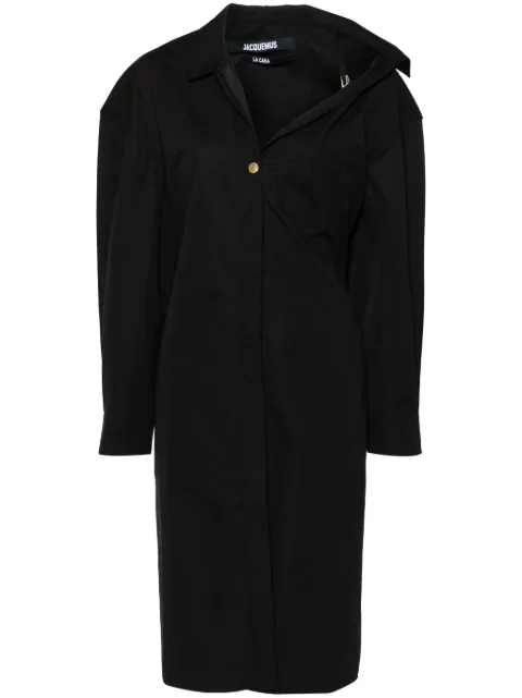 Jacquemus La Robe Chemise midi dress Black 243DR1241519