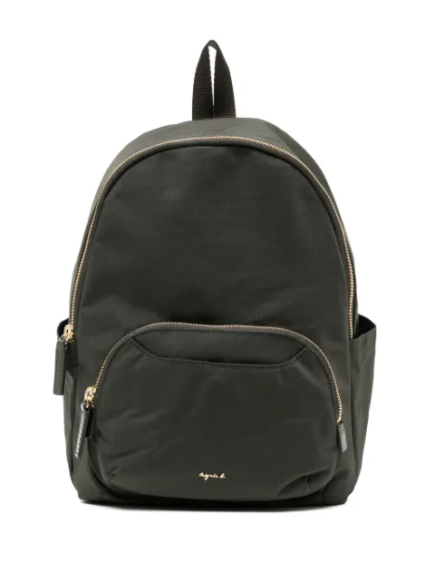 agnès b. logo lettering backpack Green P451VN38