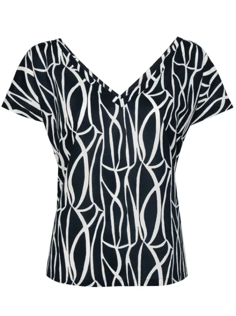 agnès b. cotton v neck top Blue L642IDK9