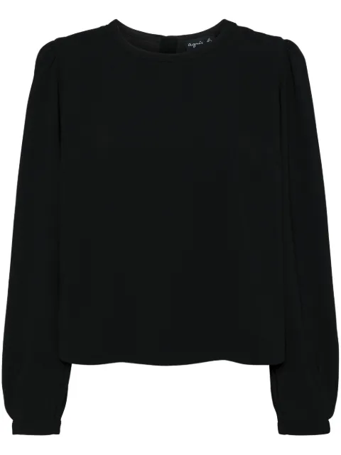agnès b. round neck top Black L867U092