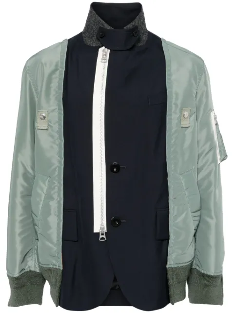 sacai suiting twill jacket Green 2403419M