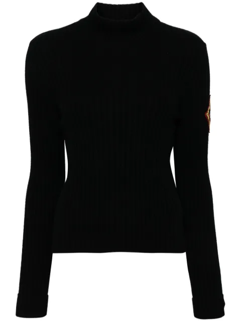 CHANEL Pre-Owned 1990-2000s ribbed wool jumper Black 192304