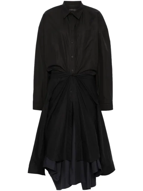 Balenciaga Maxi Patched shirt dress Black 817525TRM17