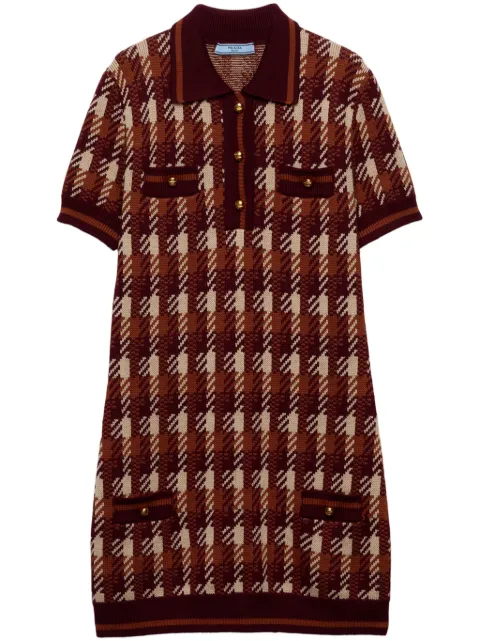 Prada wool knit mini dress Red 23A05SOOO15IO