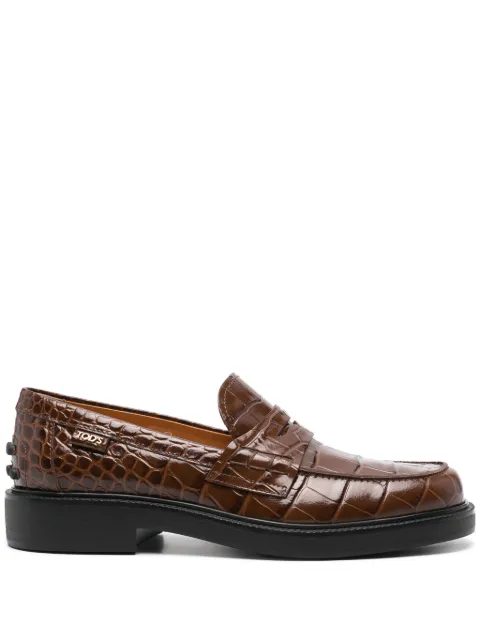 Tod's croc-effect loafers Brown XXW20L0IP70WEN