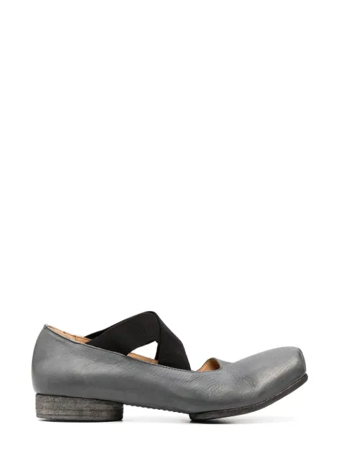 Uma Wang 25mm leather ballerina shoes Blue US9003